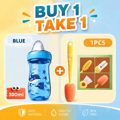 300ML Baby Cup Anti-Fall Leak-Proof Duckbill Spout BPA Free Toddler Training Cup for Self-Drinking