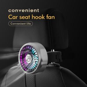 Car Air Outlet Usb Creative-Dazzle Little Fan with Light Small Fan 3 Speed Cooling for Rear Seat Automobile Accessories