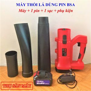 Máy thổi lá cây - Thổi bụi công nghiệp dùng PIN BSA 21V - Điều Chỉnh Tốc Độ 6 Cấp Siêu Mạnh - Bảo hành 6 tháng