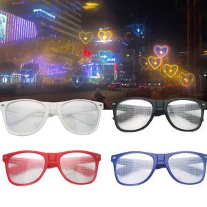 YIDIA Minority Unique Prom Special Effects Men Fashion Heart Effect Glasses Eyewear Accessories Night PC Glasses Women Sunglasses