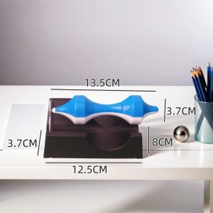 MUSASI Đồ trang trí để bàn Đồ chơi lơ lửng bằng từ tính Thí nghiệm khoa học Không có pin. Con quay hồi chuyển lơ lửng bằng từ tính Giáo dục Quà đồ chơi Con lăn xoay có hệ thống treo từ tính.