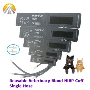 High Quality Reusable Veterinary Blood NIBP Pressure Cuff Single Hose For Veterinary Animal Professional Diagnostic Pet Monitor2026