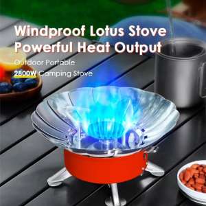 ✅100% Original AMZ Lotus Windproof Camping Stove Portable Lightweight Butane Stove with Easy Ignition