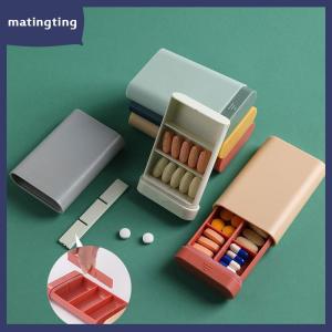 matingting Đầy màu sắc 6 lưới khe xách tay Box chăm sóc sức khỏe container trường hợp hộp thuốc Splitter du lịch Organizer dễ dàng để thực hiện