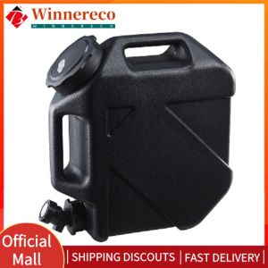 【winnereco】 10L Drinking Water Canister with Detachable Faucet Portable Camping Bucket Water Storage No Leakage Travel Camping Supplies