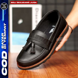 Escada Sepatu Pantofel Pria Hitam Loafers Formal Casua