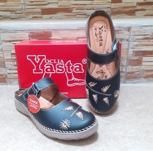 Promo 7.7 Sale Sandal Oclia Yasta  Selop Bustong Wanita SL 98 Hitam / Salem / Cream Size 42 Oclia Yasta Olshop