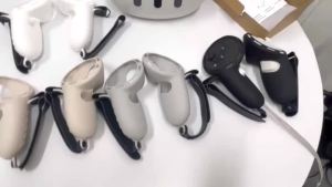 (HD1)Silicone Controller Grips with Anti-Slip VR Strap for Oculus Quest 3/3s Pemegang Kawalan Silikon dengan Tali VR Anti-Gelincir untuk Oculus Quest 3/3s