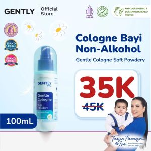 GENTLY Baby Gentle Cologne - Parfum Bayi Non Alkohol - Wangi Parfum Tahan Lama - Newborn & Sensitive-skin Friendly