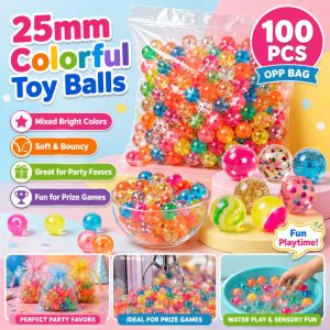 LENODI 【100pcs】Size 32 bouncy balls available in multiple colors 100 balls per bag suitable for vending machines.