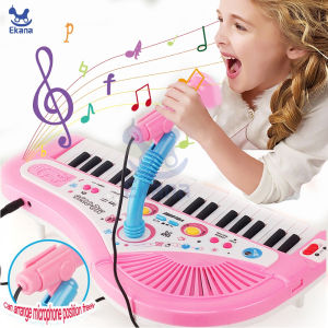 YBL-Kids Piano 37 Keys Mini Electronic Organ Musical Piano Teaching Keyboard with Microphone Educational Toys for Kids Early Learning Music Toy