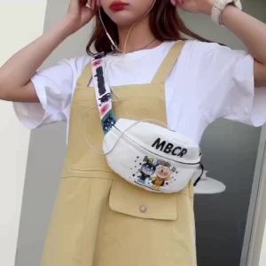 Ống đạn cho phụ nữ túi đeo chéo thời trang phong cách thể thao túi ngực thời trang Anpanman túi điện thoại phong cách túi đeo vai