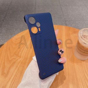 For Xiaomi Redmi Note 12 Turbo Case Luxury Ultra-thin Hard Armor Shockproof Frameless Carbon Fiber PC Protection Phone Cover