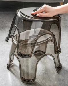 Bangku Akrilik Transparan Kursi Santai Kursi Anak Bangku Jongkok Kokoh Plastik Bangku Pendek Acrylic