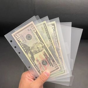 FANI 5pcs A6/A7 Binder Folders Inner Page 6 Hole PP Loose Leaf Inside Paper Office Supplies Budget Sheet Idol Photo Card Holder Stationery