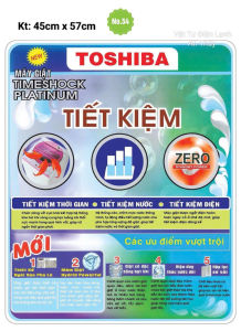 Combo 10 tem dán máy giặt TOSHIBA