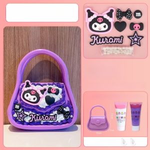 Aoduoyaya Childrens Handmade Cream Glue Cross-body Bag for Girls Material Is Jelly Bag with Educational Toys