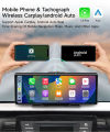 JIUYIN 10.26 inch Dashcam DVR Dash Camera for Car support Wireless Android Auto CarPlay 4G WiFi AUX GPS FM Video Recorder Dash Board Rear view Camera. 