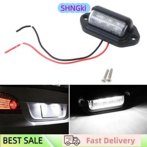 SHNGki 1Pc Waterproof 6 LED 12V License Plate Light Car Boat Truck Trailer Step Lamp