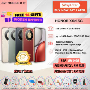 [BUY 1 FREE 14] HONOR X9d 5G | up to 24GB RAM + 256GB ROM | IP69K | 108MP OIS+EIS | 8300mAh | 66W Honor SuperCharge