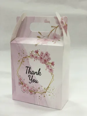[100pcs] Doorgift Box | Wedding Box | Goodies Box | Kotak Kahwin | Gift Box | Kotak Bahulu Floral Flower Printed Thank You