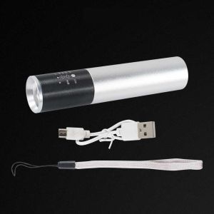Senter LED Mini Flashlight USB Lithium Electricity Lighting