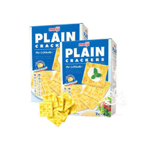 Bánh Plain Cracker quy giòn vị Yến Mạch và loại ăn kiêng không đường Meiji 104g Thương hiệu: Meiji (Nhật Bản) Meiji Plain Crackers with Oat