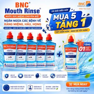 BNC Nước Súc Miệng Chuyên Biệt Ngăn Ngừa Các Bệnh Về Răng Miệng Hầu Họng - 300ml