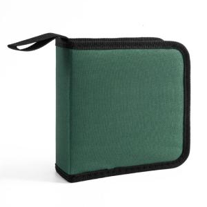 เคสซีดีในรถยนต์ผ้าอ๊อกซ์ฟอร์ดพร้อมดิสก์ความจุมาก40แผ่นเพื่อการจัดระเบียบและการป้องกันที่ง่ายดาย