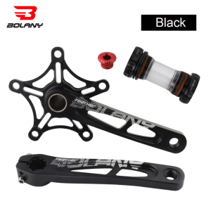 BOLANY Bike Crankset Folding Crank 170mm 130BCD Aluminum Alloy Crankset Bottom Bracket Ceramic Bearing CNC Bicycle Parts