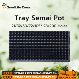 【1PC】Tray Semai 105 128 200 Lubang Potray 0.8mm Seedling Tray Dulang Benih Berkualitas Tinggi