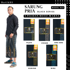 Sarung Batik Pria Black Series 910 Bahan Katun Premium