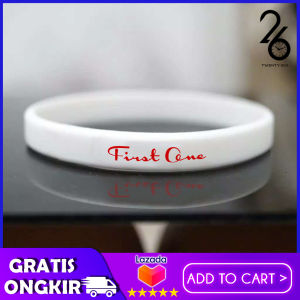 [COD] BRACELET FIRST ONE GELANG TANGAN PRIA - GELANG KARET SPORT 6 SERIES WHITE L RED
