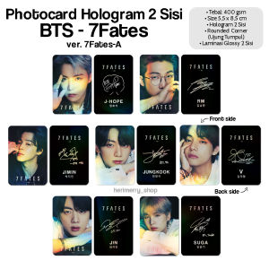 Photocard Hologram 2 Sisi BTS 7 Fates Chakho - Photo card Premium Kpop Kartu Foto Member Unofficial Army Dua Sisi Bolak Balik Jungkook Taehyung Jimin Jin RM Suga JHope