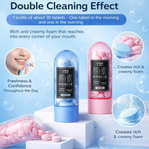 【Clearance Sale】Toothpaste/Portable Fragrance Solid Toothpaste Tablets Fresh Breath Whitening Teeth Oral Care Fragrance Mouthwash Travel Business Trip Daily Portability