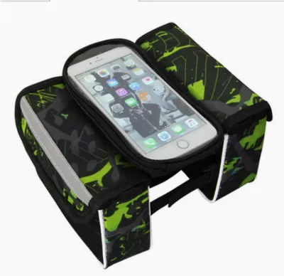 Xunting Bicycle Pannier Top Front Tube Frame Bag Waterproof MTB Road Bike Storage 6.0 Inches Phone Case Cycling Bag Touch Screen