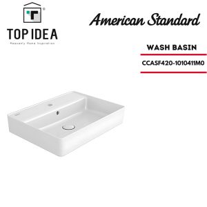American Standard Acacia SupaSleek™ Vessel Wash Basin (Single Hole) Bathroom Counter Top Ceramic Basin | Thin Edge | Toilet Sink Basin | CCASF420 | Countertop Basin