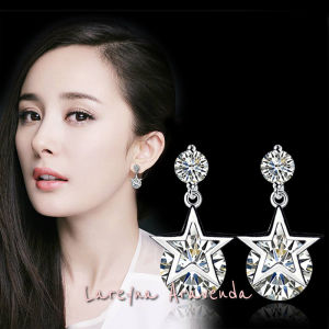 Lareyna Aravenda Anting Wanita S925 Star Spin Crystal Uniq Bisa Diputar AT023