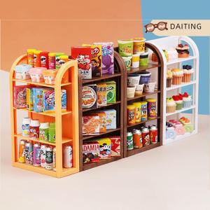 DAITING 1:12 Dollhouse Miniature Supermarket Shelf Display Stand Storage Rack Scene Decor Toy Doll House Accessories
