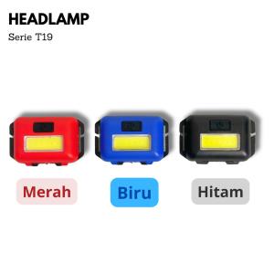 Headlamp Senter Kepala Mini COB Led Baterai AA x 3