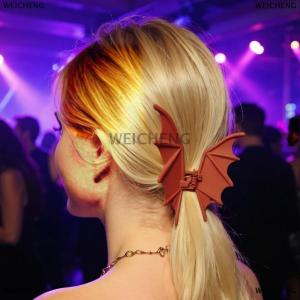 [COD] WEICHENG 1Pcs Metal Bat Hair Clips Halloween Hair Accessories Cute Fashion Shark Clip For Women Girl Headwear Gifts