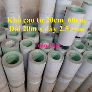 ( Cao từ 20cm đến 60cm x Dài 20m x dày 2.5dem ) Tôn thiếc xanh lợp mái nhà chống dột nước mưa tôn sắt mạ màu
