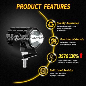 SUPER TERANG LAMPU TEMBAK D2 LASER FULL ALMUNIUM 2 PCS+ SAKLAR JAUH DEKAT PUTIH KUNING WATERPROOF