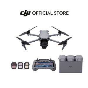 DJI Air 3S Fly More Combo (DJI RC 2) - Camera Drone | 1″ CMOS Primary Camera | Dual-Camera 4K/60fps HDR Video | 45-Min Flight Time | Nightscape Omnidirectional Obstacle Sensing