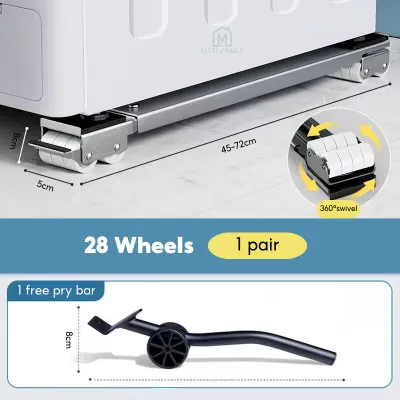🇸🇬Ready Stock Washing Machine Base Washer Dolly With Wheels Fridge Roller Base Refrigerator Stand Rack 360° Wheels