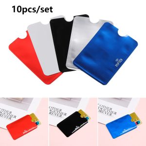]Ready Stock 10PCS New Anti-theft Credit Cards Protection RFID Blocker Blocking Sleeve Card Holder Protect Case Cover COD