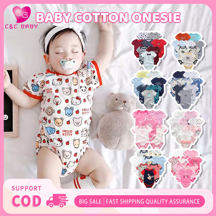 C&C Baby Multi Color Cute Onesie 100%Cotton NewBorn Baby Clothes Baby Suits  Infant Romper Quality Baby Needs Bodysuits Baby Girl Boy Clothes Baby
