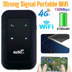 Portable Wifi Mobile Wifi Router Fast Network Speed Strong Signal Mini Mobile Data Hotspot Home Office Travel Portable Wifi