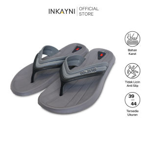 INKAYNI Simply Sandal Jepit Pria Dan Anak laki terbaru Size 30-44 sandal pose pria Flip Flop Bahan Karet Tahan Lama Empuk Anti Slip Nyaman Dipakai