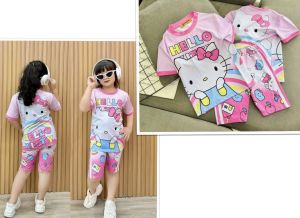 24-42kg bộ ngố lửng thun lạnh cho bé gái thun mềm mịn mát bền đẹp 1006